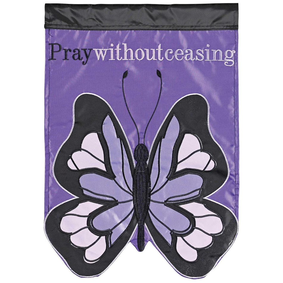 Flag Butterfly Pray Without 13x18 by Dicksons