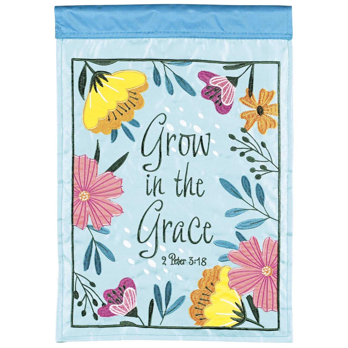 Flag Grow In The Grace Spring 13x18 by Dicksons