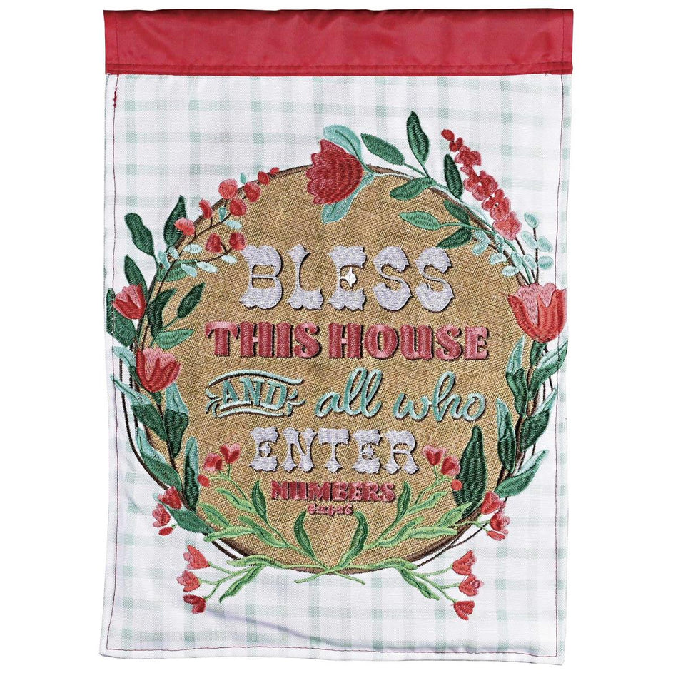 Bless This House And All Who Enter Numbers 6:24-26 18 x 13 Inch Polyester by Dicksons