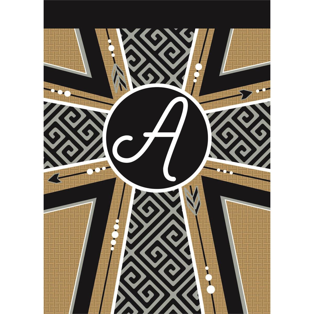 Flag Monogram-A Cross Burlap 13x18 by Dicksons