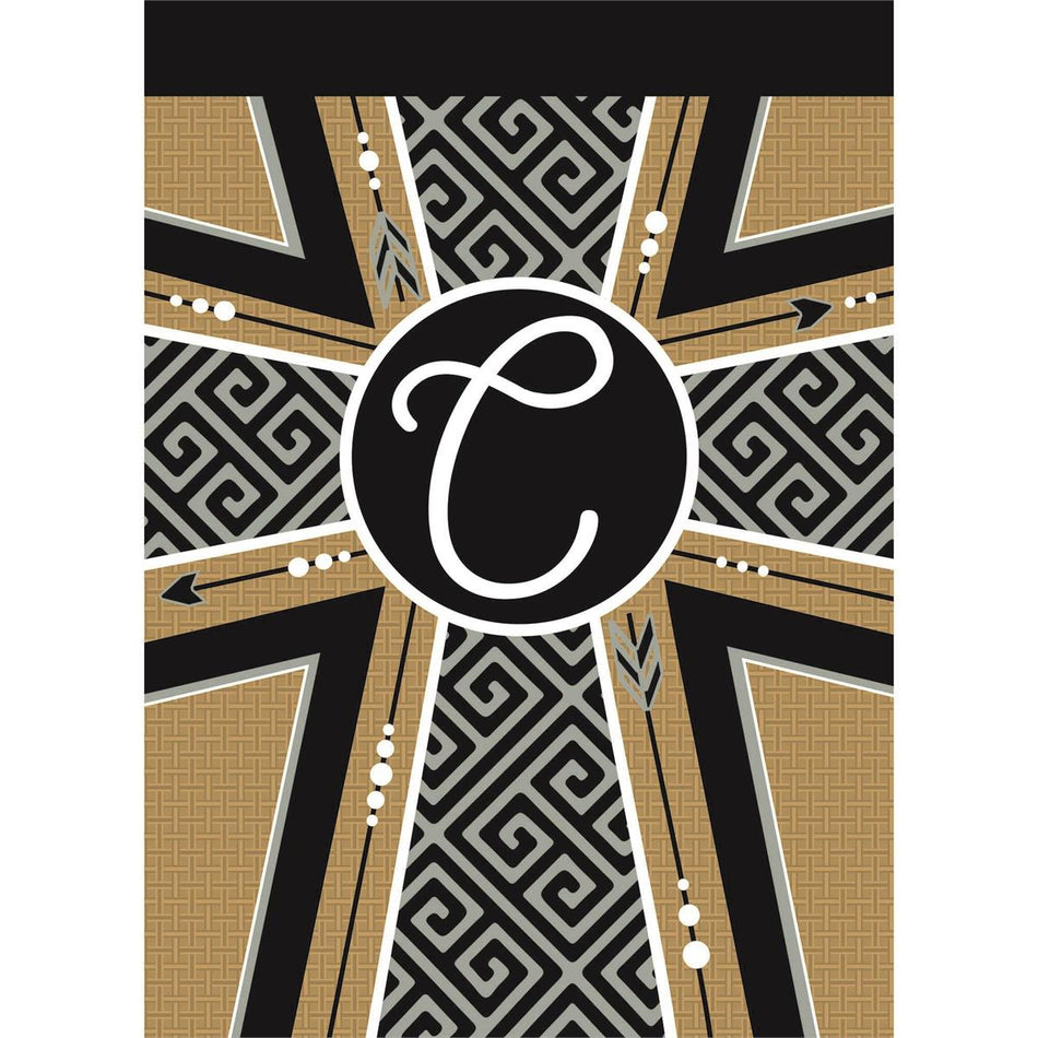 Flag Monogram-C Cross Burlap 13x18 by Dicksons