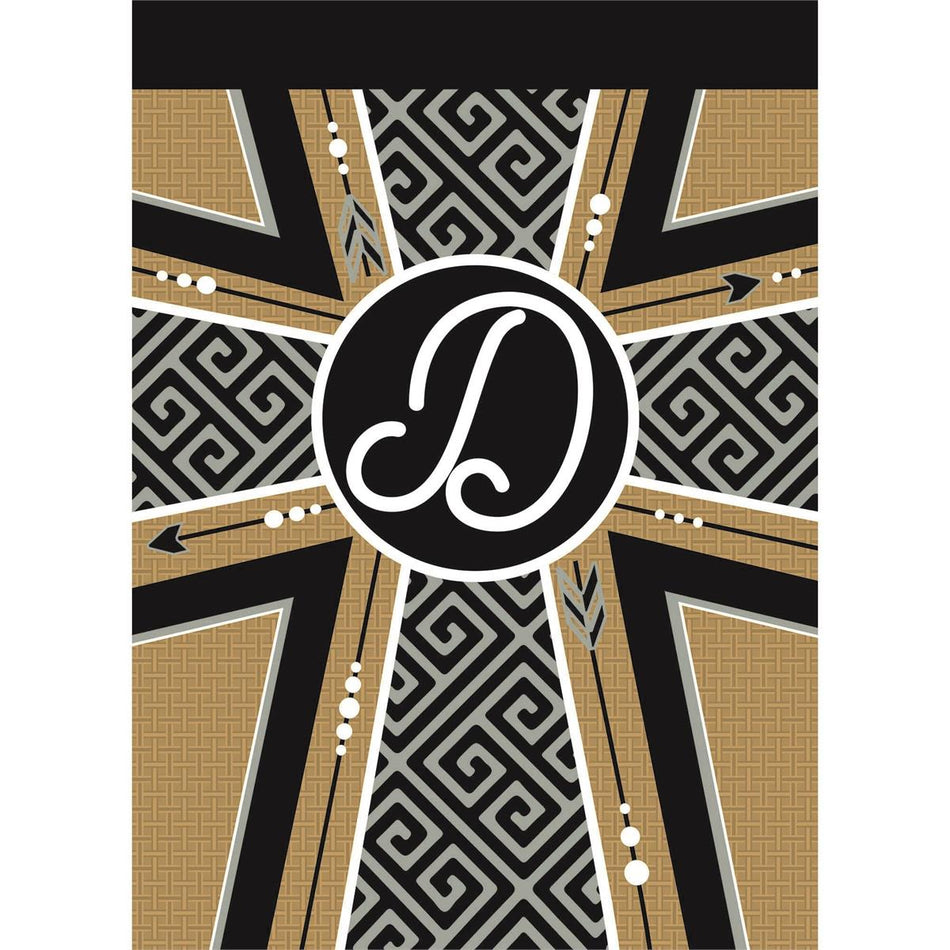 Flag Monogram-D Cross Burlap 13x18 by Dicksons