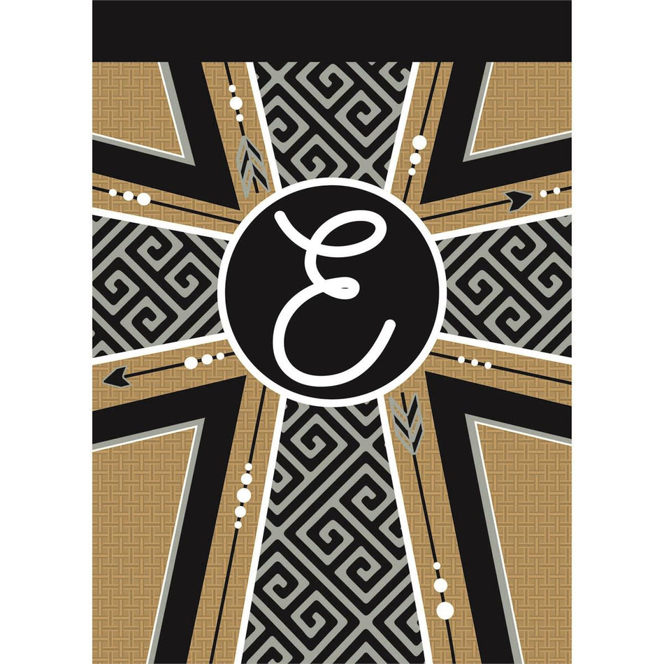 Flag Monogram-E Cross Burlap 13x18 by Dicksons