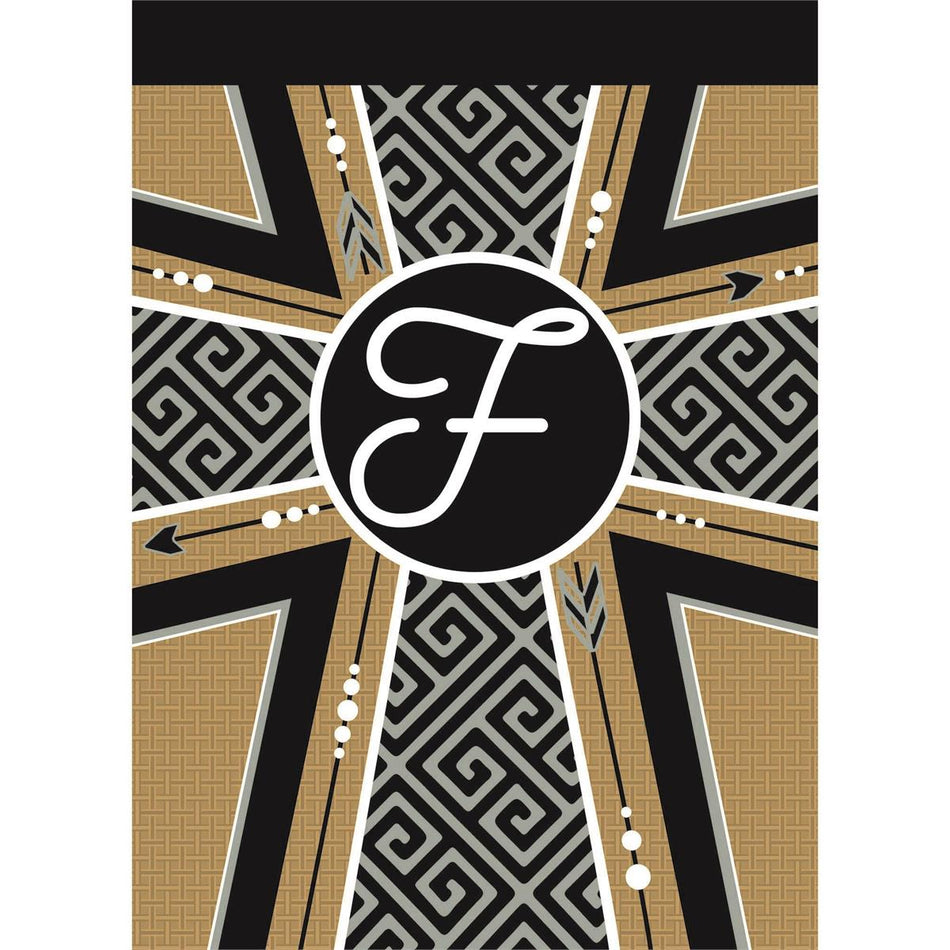 Flag Monogram-F Cross Burlap 13x18 by Dicksons