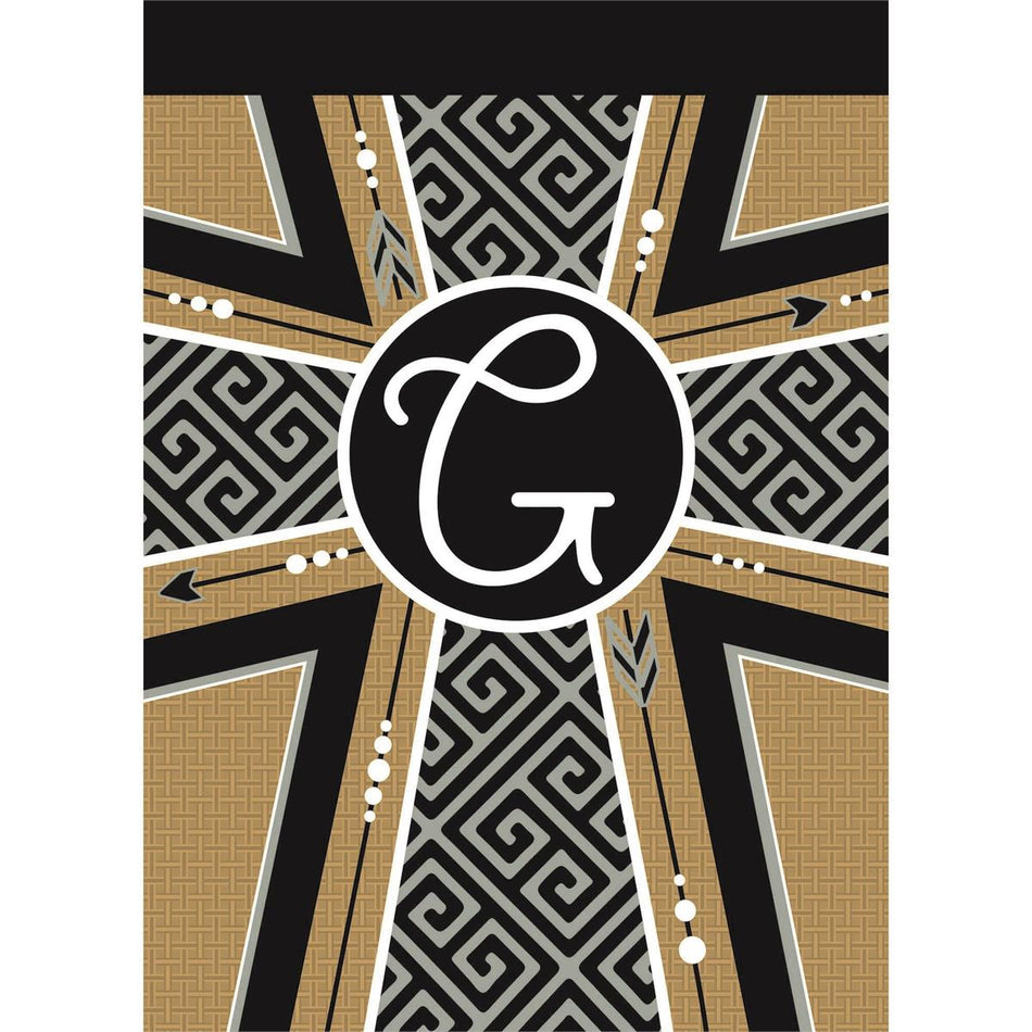 Flag Monogram-G Cross Burlap 13x18 by Dicksons