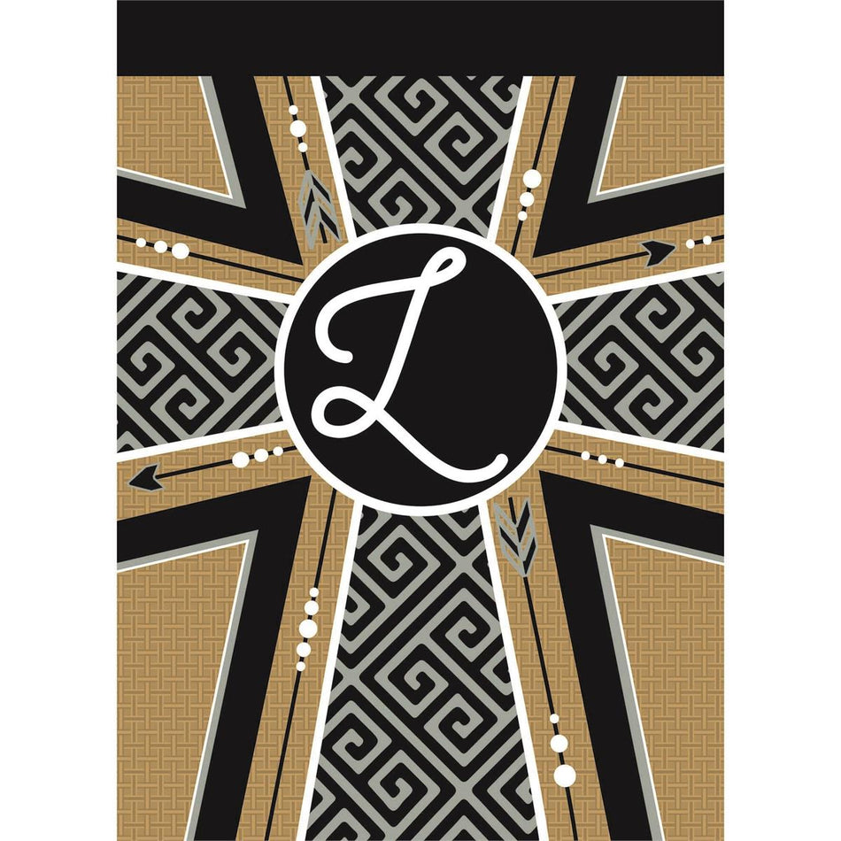 Flag Monogram-L Cross Burlap 13x18 by Dicksons