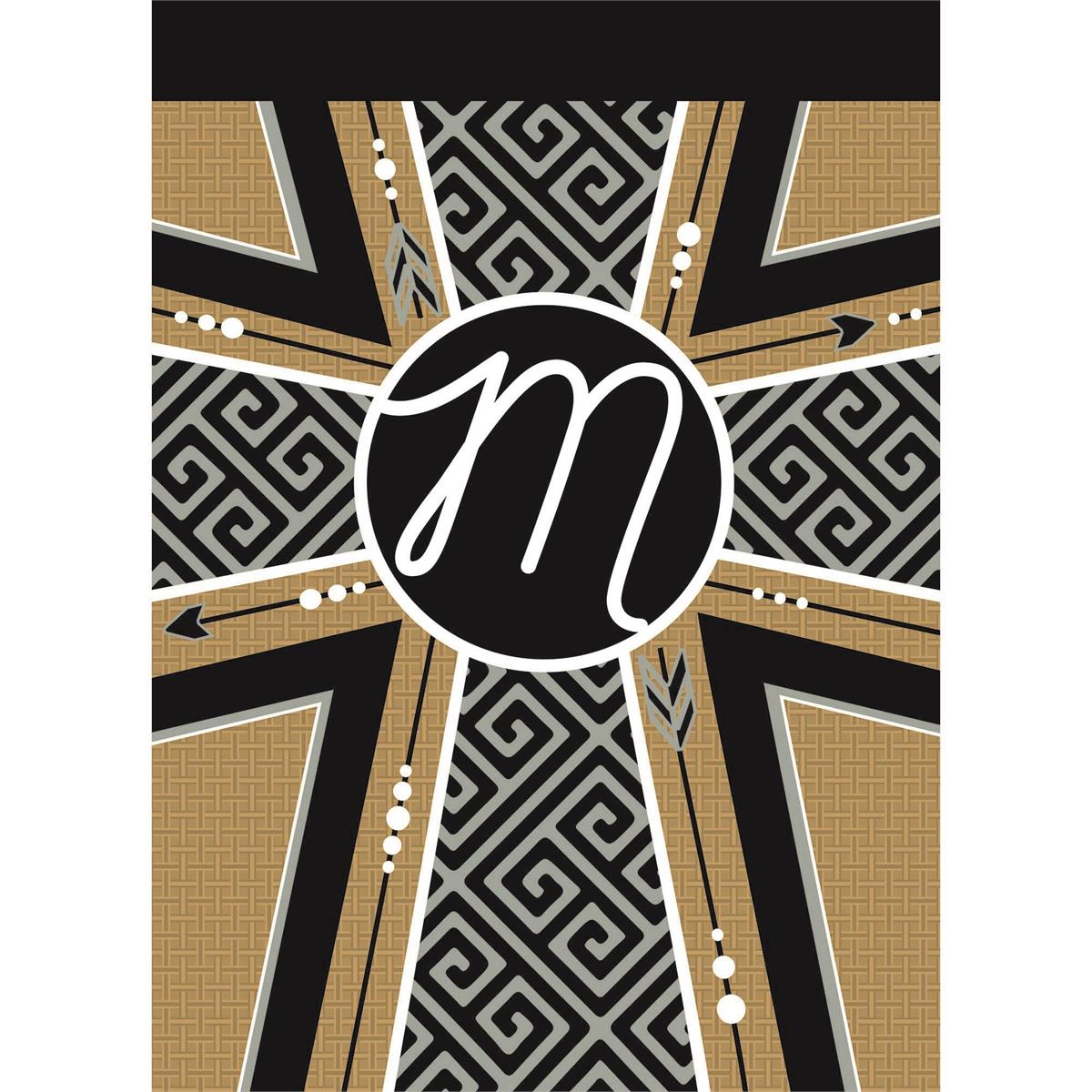 Flag Monogram-M Cross Burlap 13x18 by Dicksons