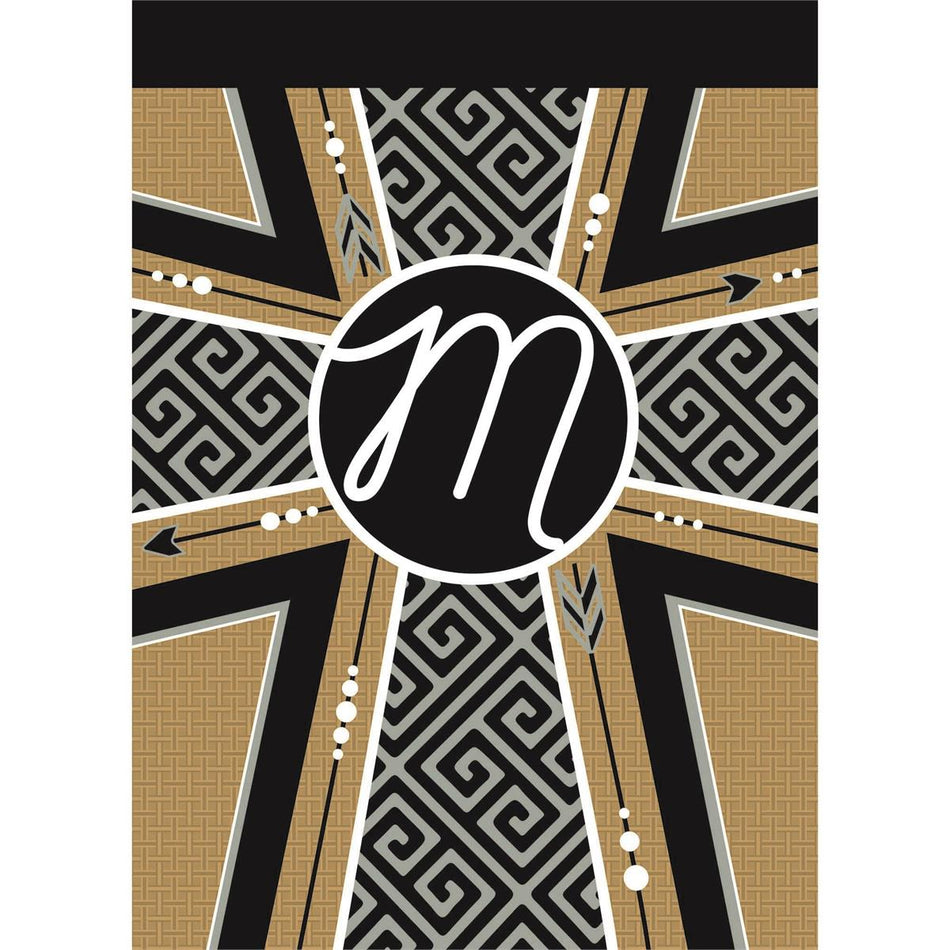 Flag Monogram-M Cross Burlap 13x18 by Dicksons