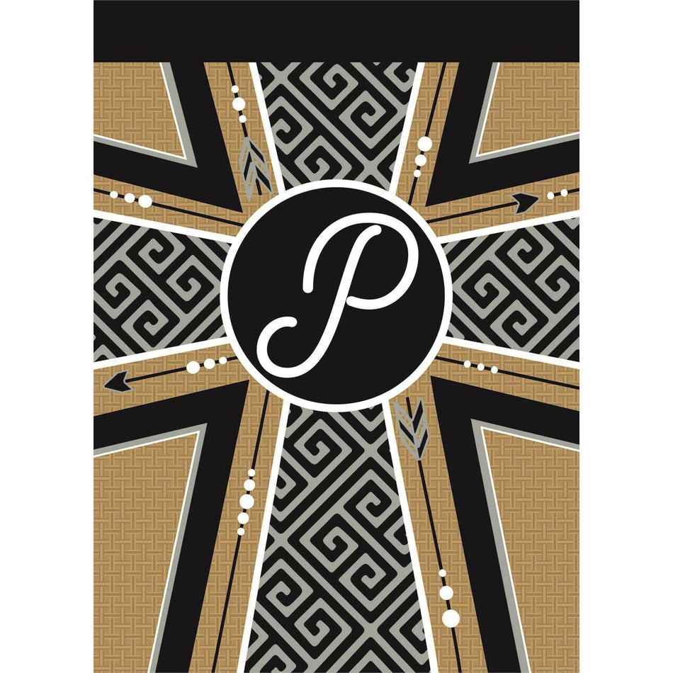 Flag Monogram-P Cross Burlap 13x18 by Dicksons