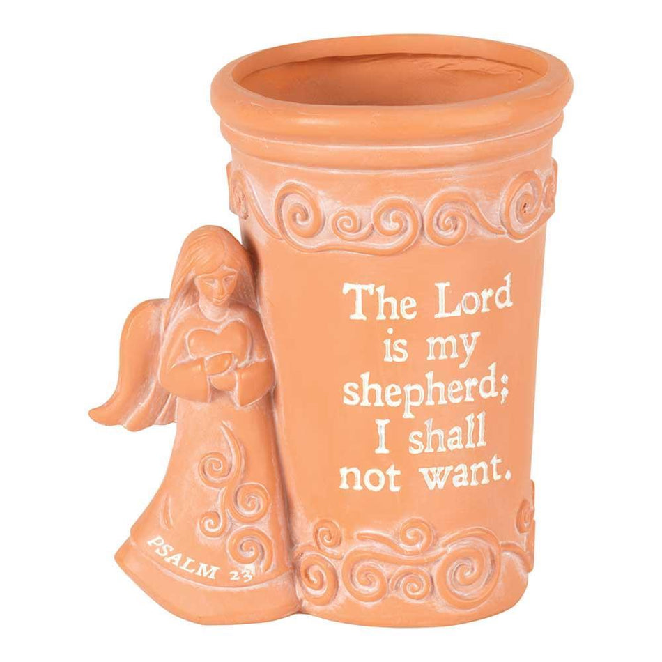 FLWRPOT ANGEL PSALM 23 RESIN 2.5x5 by Dicksons