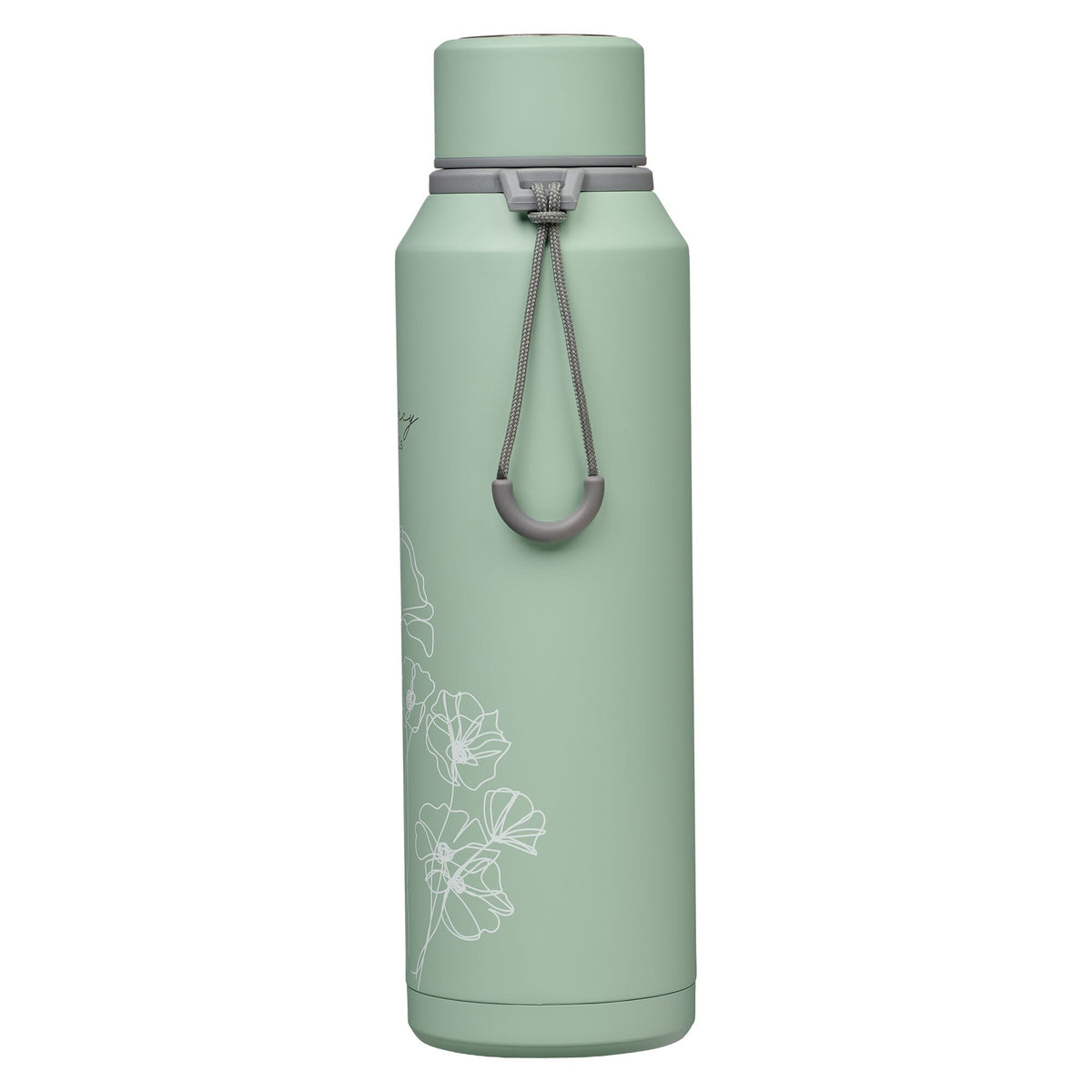 Mercy Hazy Teal Stainless Steel Water Bottle by Christian Art Gifts, product view 6