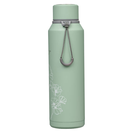 Mercy Hazy Teal Stainless Steel Water Bottle by Christian Art Gifts, product view 6