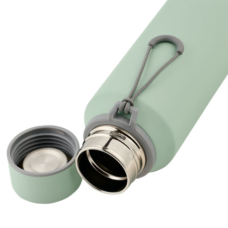 Mercy Hazy Teal Stainless Steel Water Bottle by Christian Art Gifts, product view 4