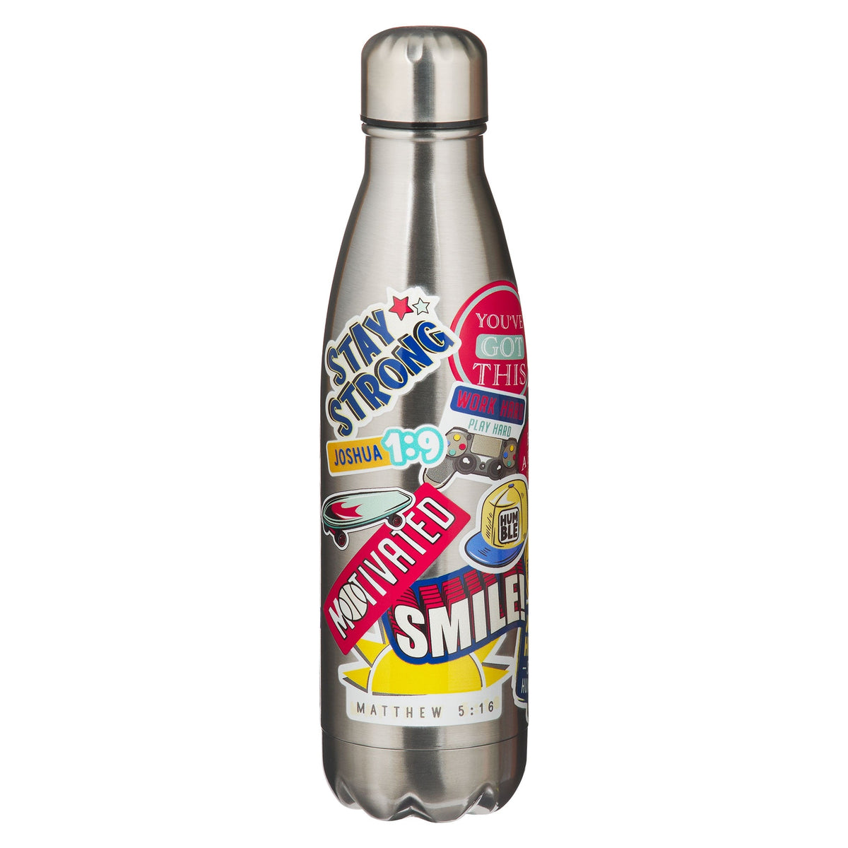 Stay Strong Kid Stainless Steel Water Bottle by Christian Art Gifts