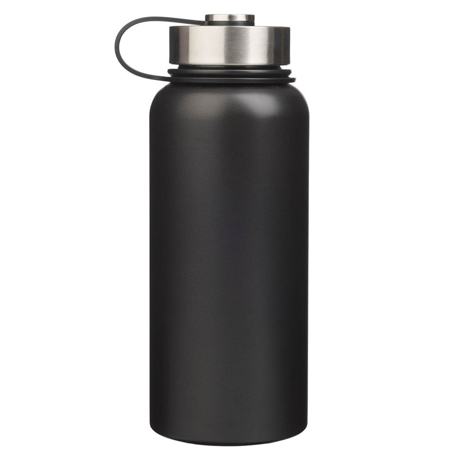 Man of God Matte Black Stainless Steel Water Bottle by Christian Art Gifts, product view 2