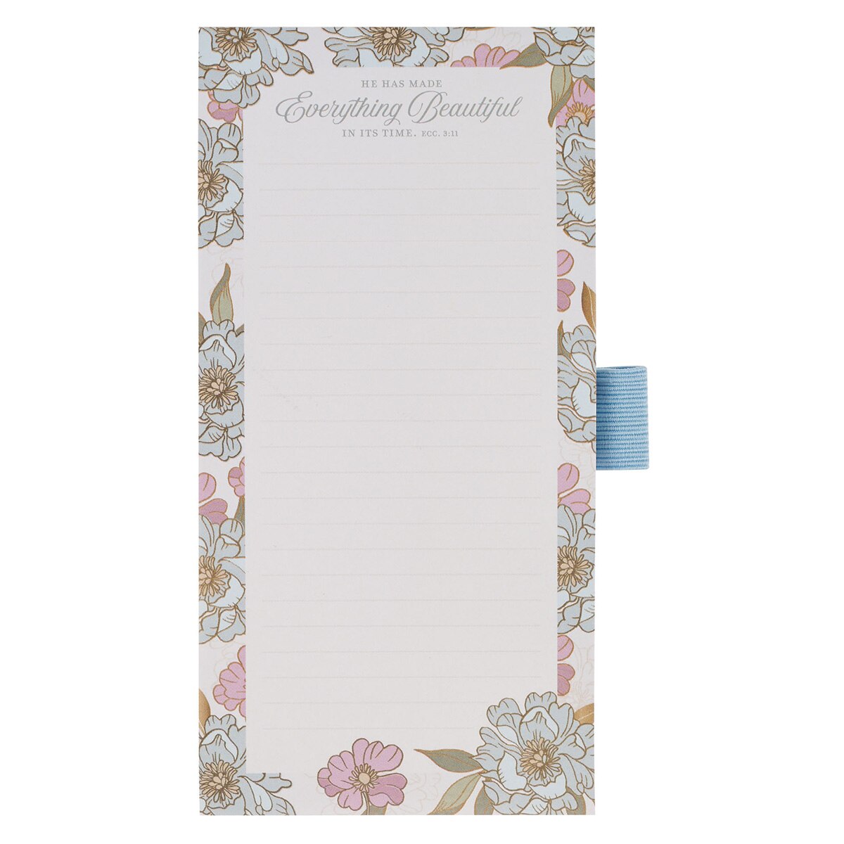 Everything Beautiful Whimsical Blooms Magnetic Notepad and Pen Gift Set - Ecclesiastes 3:11, product view 5