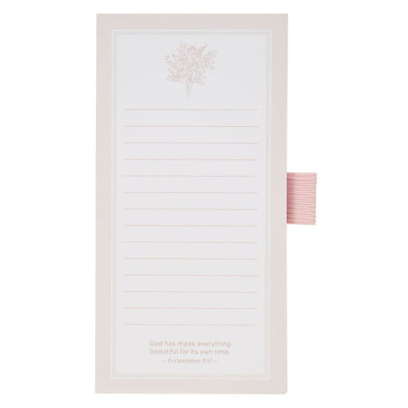 Everything Beautiful Blush Taupe Magnetic Notepad and Pen Gift Set - Ecclesiastes 3:11 by Christian Art Gifts, product view 4