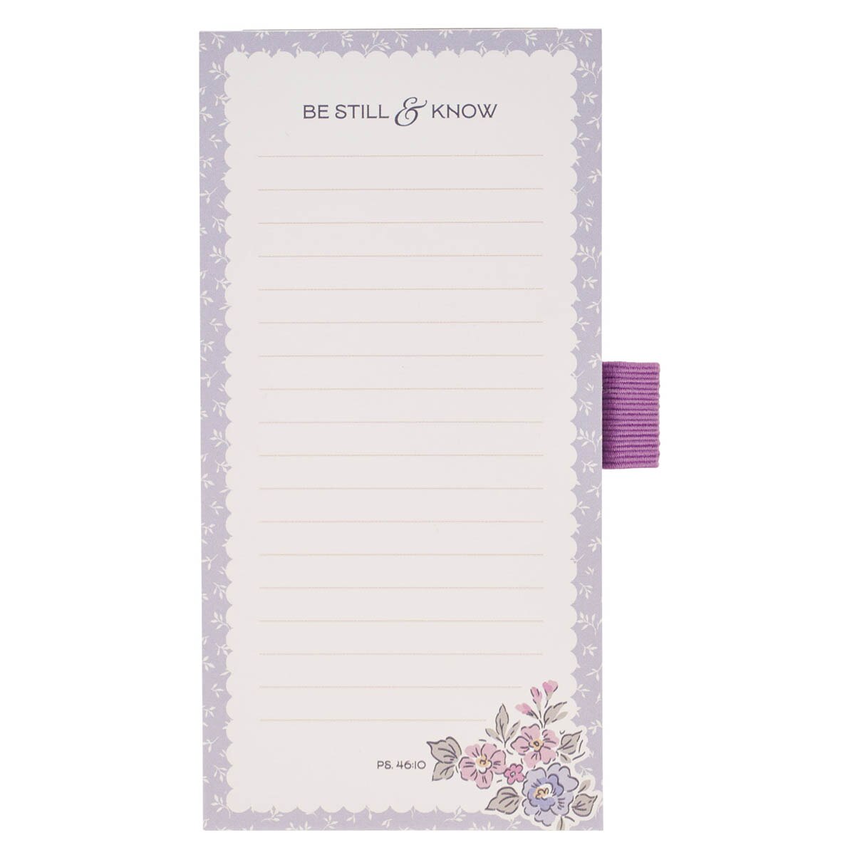 Be Still and Know Purple Trio Magnetic Notepad and Pen Gift Set - Psalm 46:10 by Christian Art Gifts, product view 4