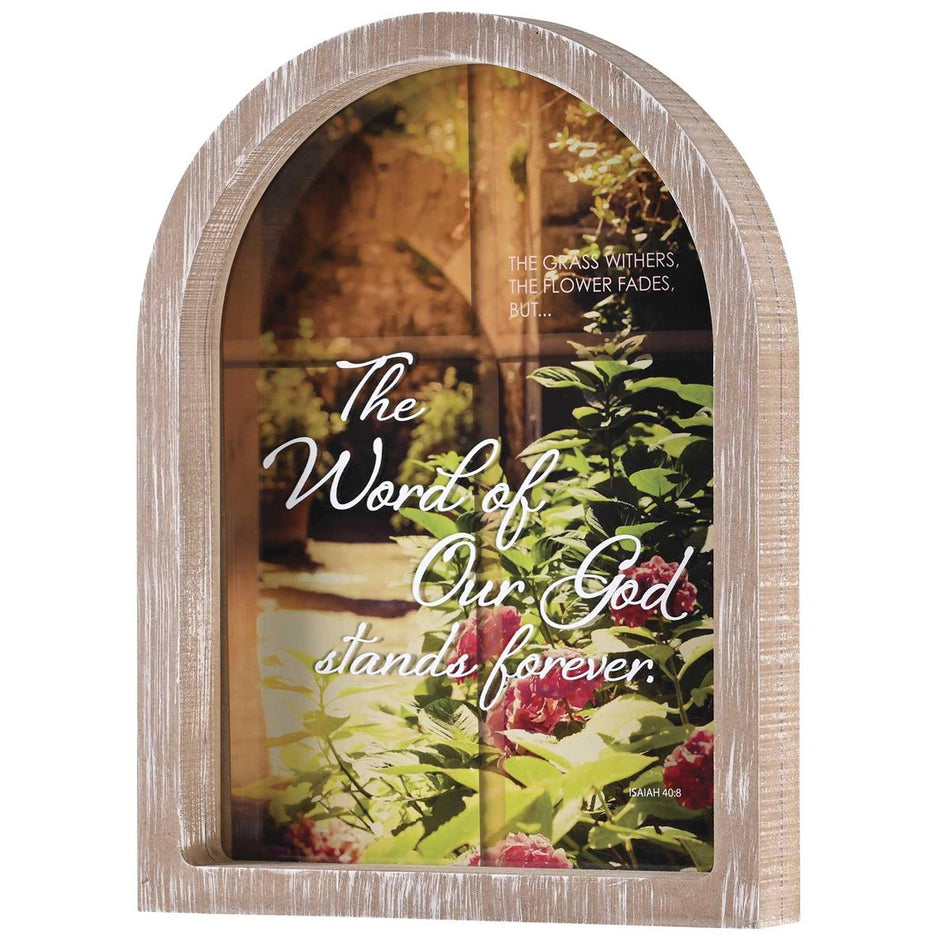 Inspirational Christian Wall Hanging Rustic Farmhouse Arched Window Wall Décor (FRMA100) by Dicksons