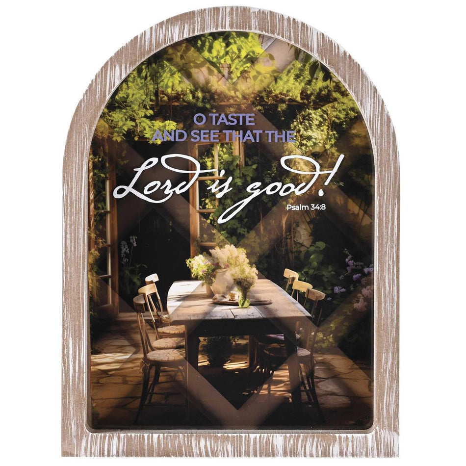 Inspirational Christian Wall Hanging Rustic Farmhouse Arched Window Wall Décor (FRMA101) by Dicksons, product view 2