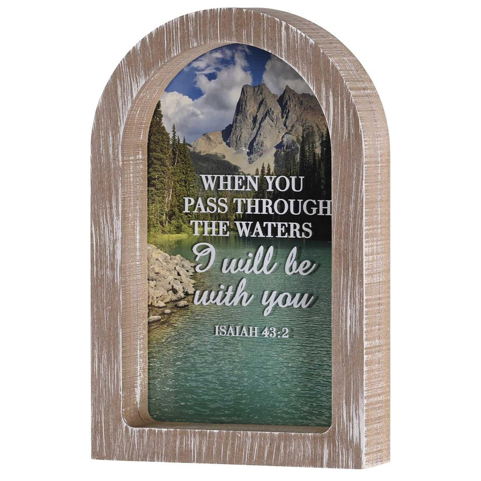 Inspirational Christian Wall Hanging Rustic Farmhouse Arched Window Wall Décor (FRMA302) by Dicksons