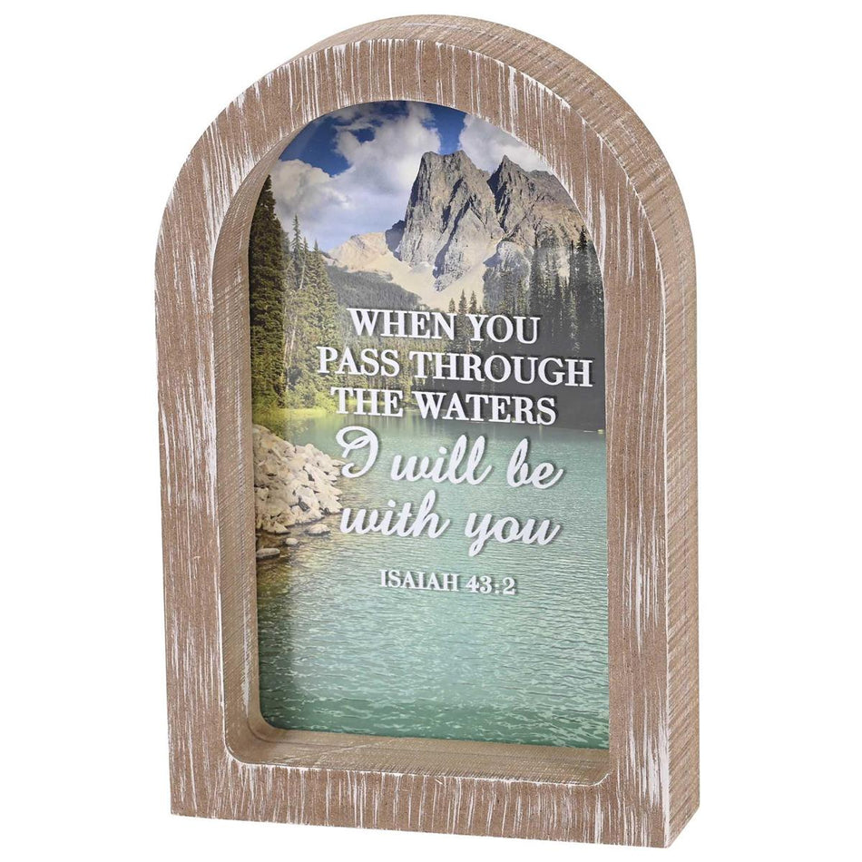 Inspirational Christian Wall Hanging Rustic Farmhouse Arched Window Wall Décor (FRMA302) by Dicksons, product view 2