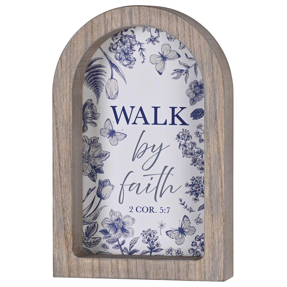Framed Arch Walk By Faith 7X11 by Dicksons