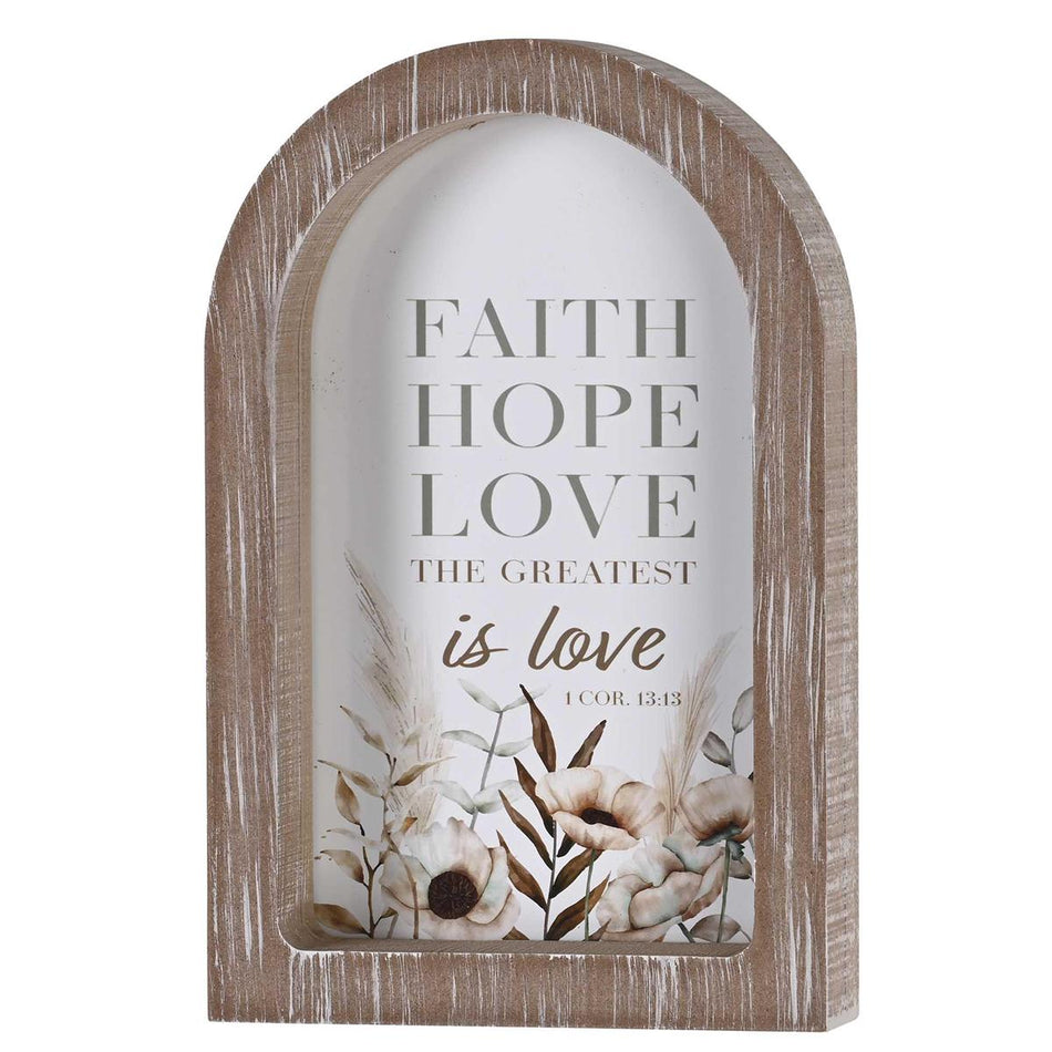Framed Arch Faith Hope Love 7X11 by Dicksons