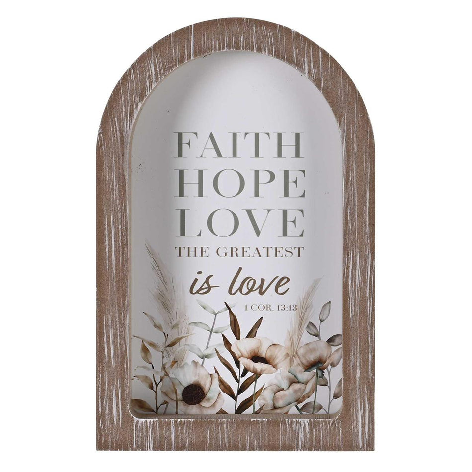 Framed Arch Faith Hope Love 7X11 by Dicksons, product view 2