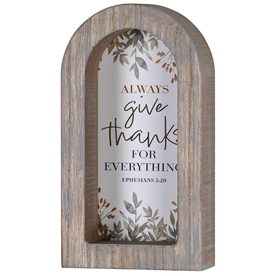 Framed Arch Always Give Thanks 5X8 by Dicksons