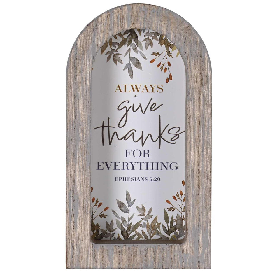 Framed Arch Always Give Thanks 5X8 by Dicksons, product view 2