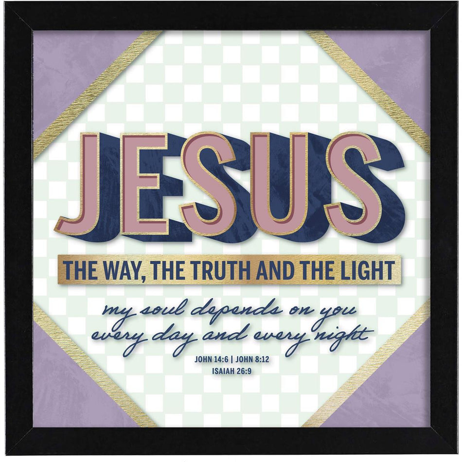 Framed Wall Art Jesus The Way Truth Ligh by Dicksons