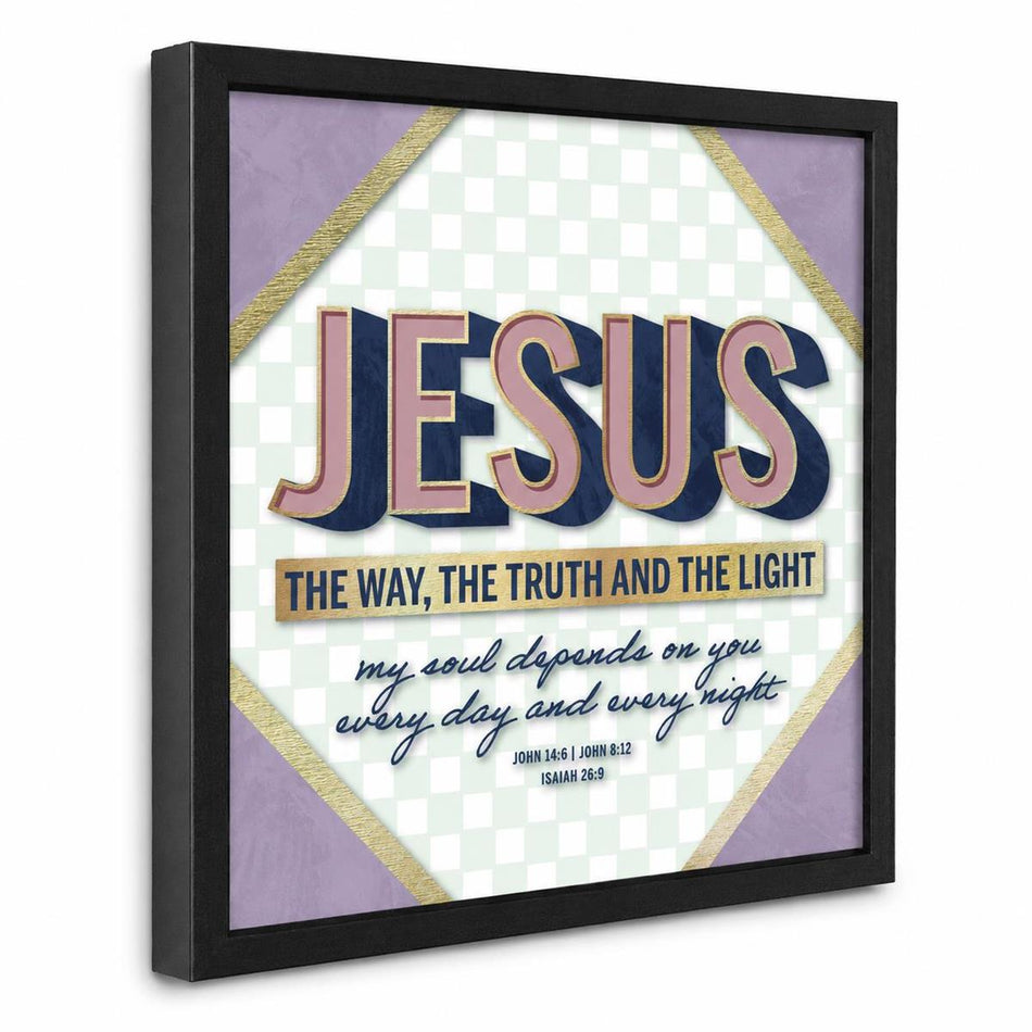 Framed Wall Art Jesus The Way Truth Ligh by Dicksons, product view 2