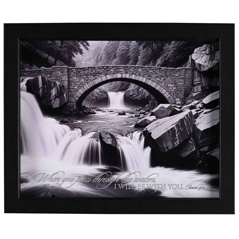 Framed Art When You Pass Waterfall 10x8 by Dicksons, product view 2
