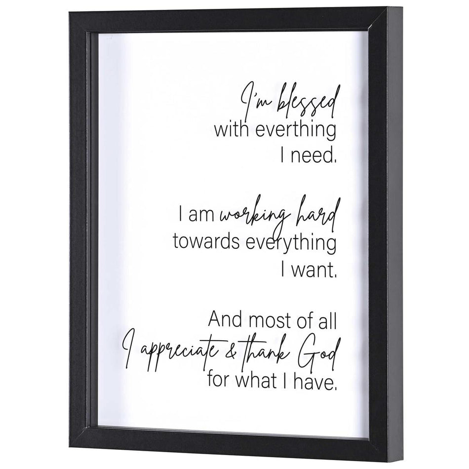 I'm Blessed With Everything I Need 12 x 15 Inch Shadow Box Wall and Tabletop by Dicksons