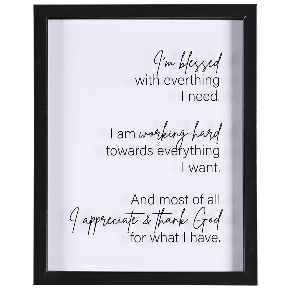 I'm Blessed With Everything I Need 12 x 15 Inch Shadow Box Wall and Tabletop by Dicksons, product view 2