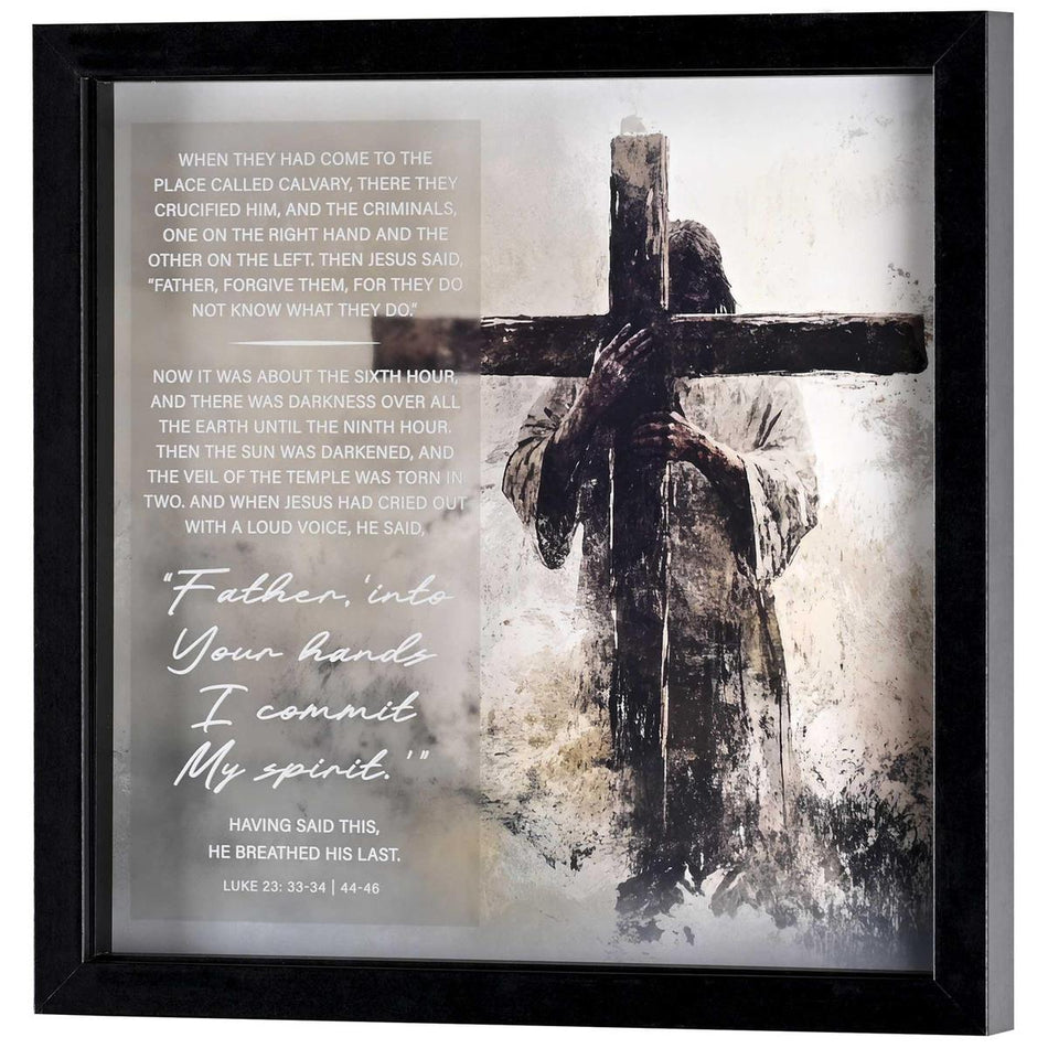 Inspirational Christian Framed Shadow Box Wall Art 13 x 13 Inch Wood and Glass (FRMWDBL-1212-10) by Dicksons