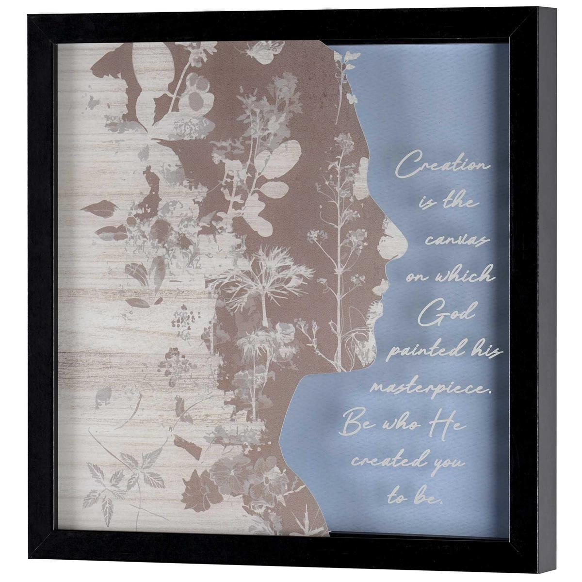 Inspirational Christian Framed Shadow Box Wall Art 13 x 13 Inch Wood and Glass (FRMWDBL-1212-8) by Dicksons