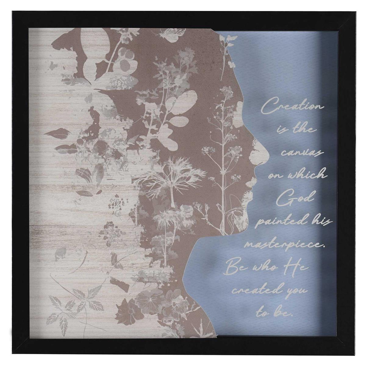 Inspirational Christian Framed Shadow Box Wall Art 13 x 13 Inch Wood and Glass (FRMWDBL-1212-8) by Dicksons, product view 3