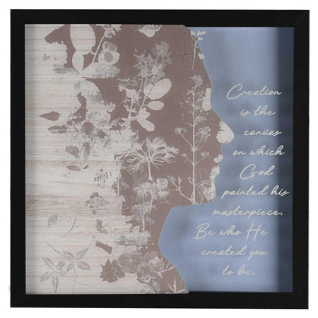 Inspirational Christian Framed Shadow Box Wall Art 13 x 13 Inch Wood and Glass (FRMWDBL-1212-8) by Dicksons, product view 3