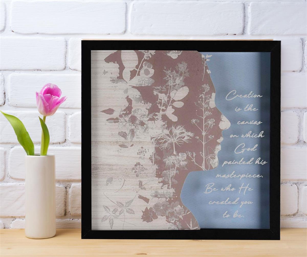 Inspirational Christian Framed Shadow Box Wall Art 13 x 13 Inch Wood and Glass (FRMWDBL-1212-8) by Dicksons, product view 4