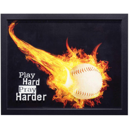 Framed Wall Art Baseball Play Hard Pray by Dicksons, product view 2