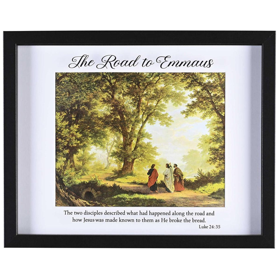 The Road To Emmaus The Two Disciples Broke Bread Glossy Black 12 x 15 Wood by Dicksons, product view 2
