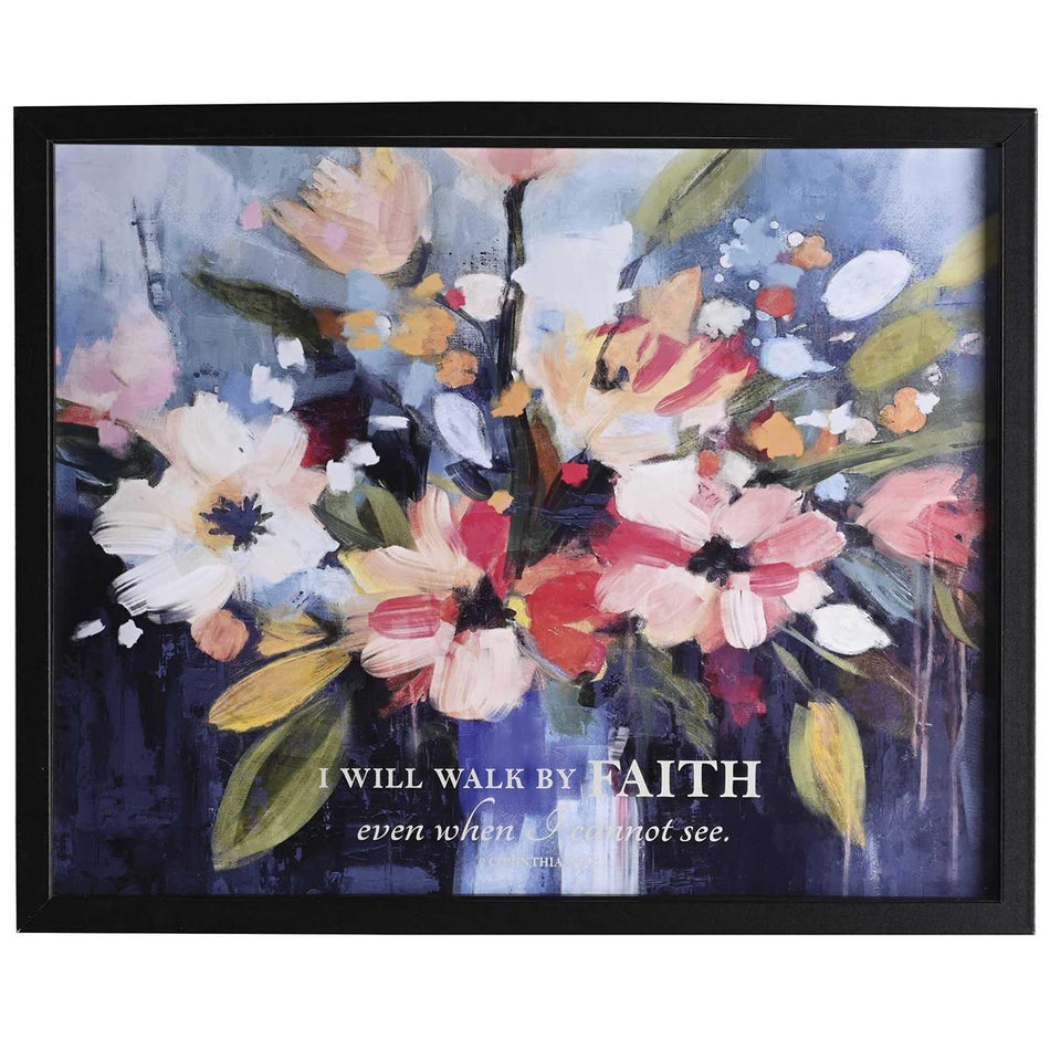 Framed Wall Art Walk By Faith Floral by Dicksons, product view 2