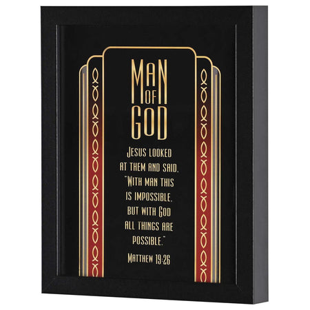 Framed Art Man Of God Matt.19:26 8x10 by Dicksons, product view 2