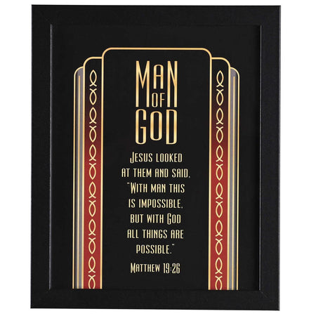 Framed Art Man Of God Matt.19:26 8x10 by Dicksons, product view 3