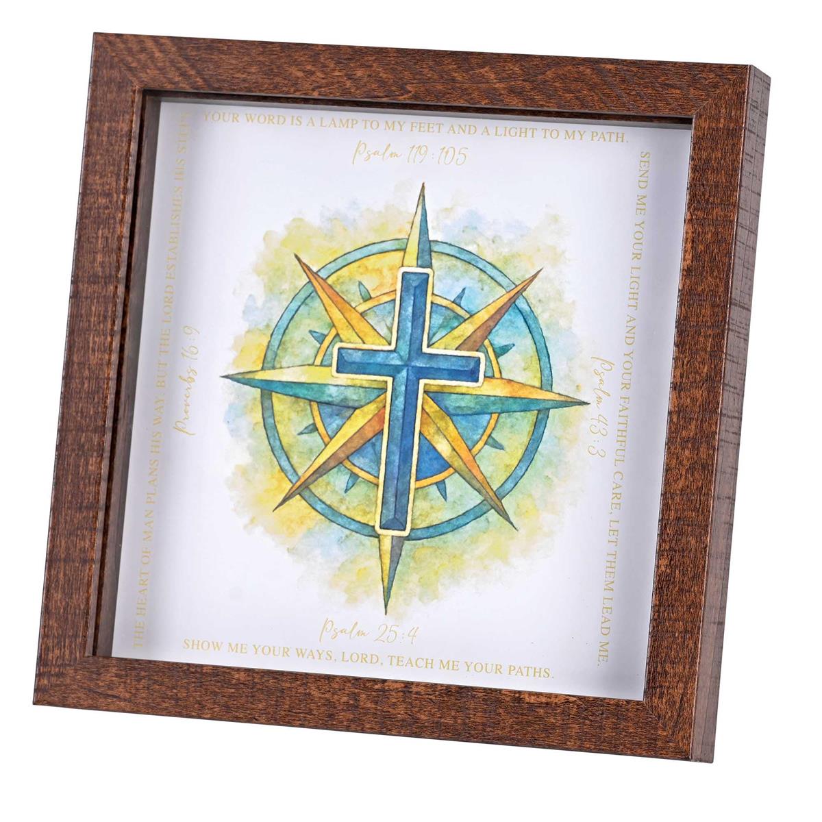 Framed Art Blue Cross Your Word A Lamp by Dicksons