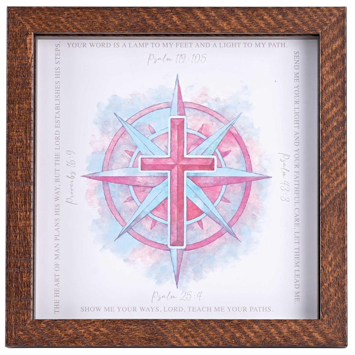 Framed Art Pink Cross Your Word A Lamp by Dicksons