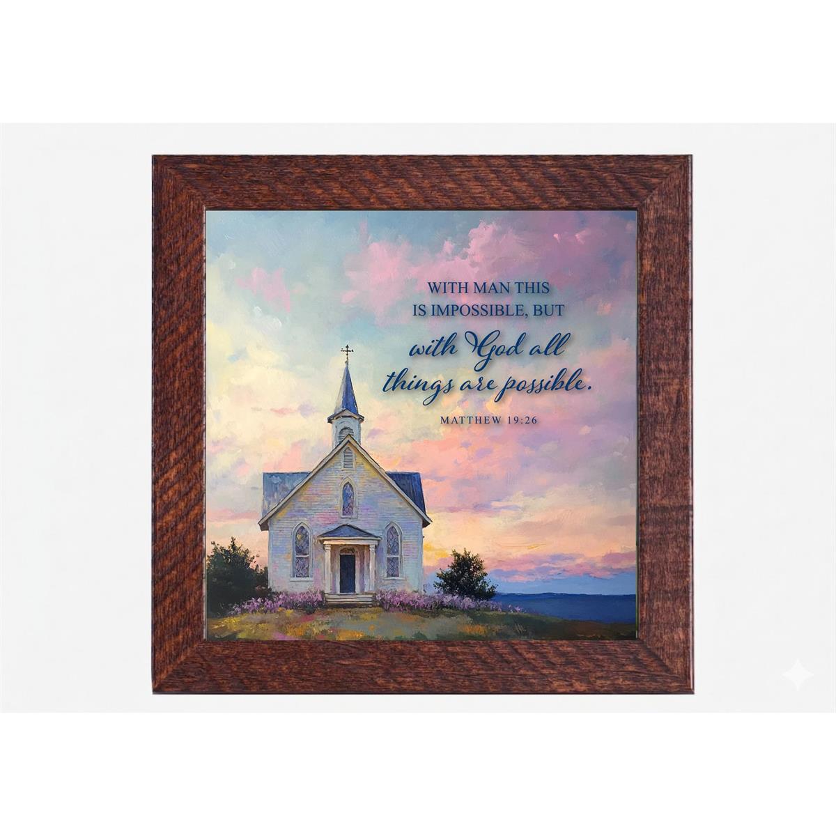 Framed Art With God All Things by Dicksons
