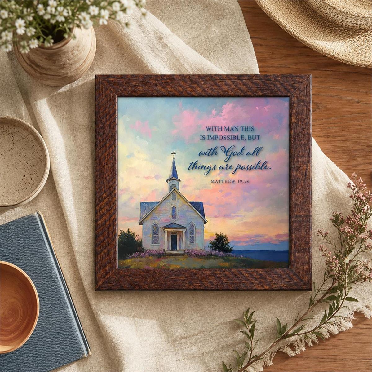 Framed Art With God All Things by Dicksons, product view 4